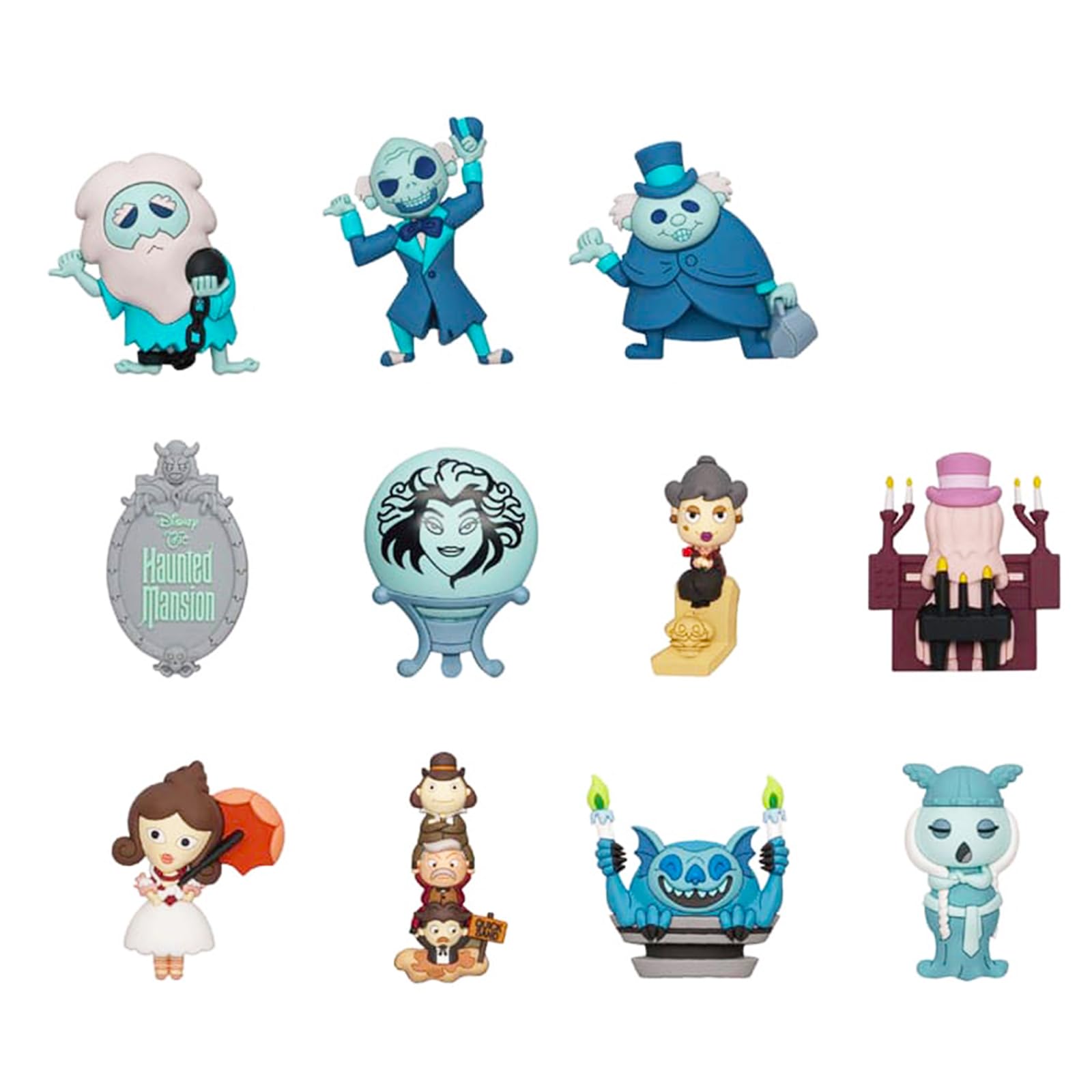 Disney Haunted Mansion Blind Bags Party Favors 3 Pack - Bundle with 3 Haunted Mansion Keychain Mystery Figures Plus Tattoos, More | Hanuted Mansion Bag Clips for Kids, Adults