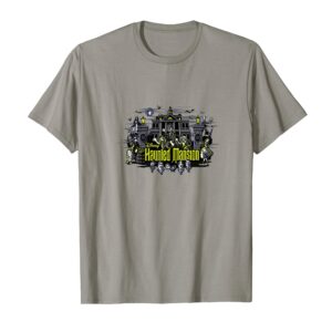 The Haunted Mansion Iconic Ghosts In Front Of Mansion Shot T-Shirt