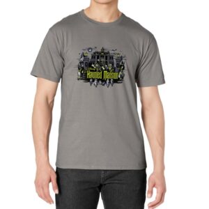 The Haunted Mansion Iconic Ghosts In Front Of Mansion Shot T-Shirt