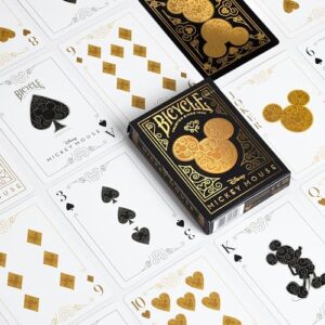 Bicycle Disney Mickey Mouse Inspired Black and Gold Playing Cards