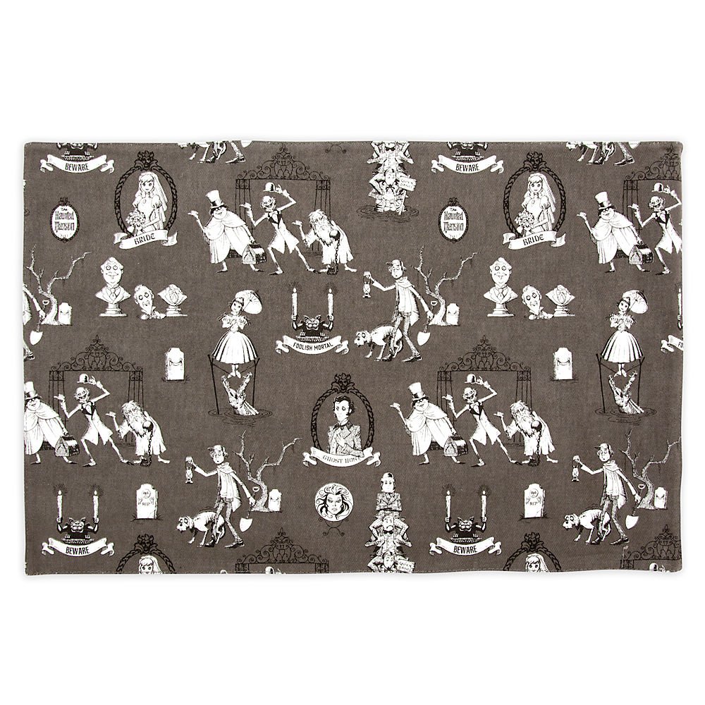 Disney The Haunted Mansion Wallpaper Placemat - Characters Gray