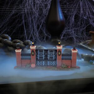 Department 56 Snow Village Halloween Accessories Disneyland The Haunted Mansion Gate Figurine, 4.75 Inch, Multicolor