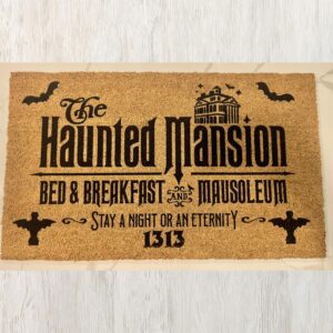 The Haunted welcome foolish mortals doormat Decor Mansion Door Mat Decoration Halloween Haunted party decoration Christmas decor