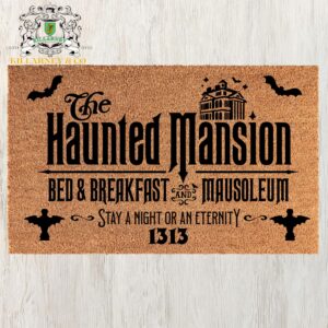 The Haunted welcome foolish mortals doormat Decor Mansion Door Mat Decoration Halloween Haunted party decoration Christmas decor