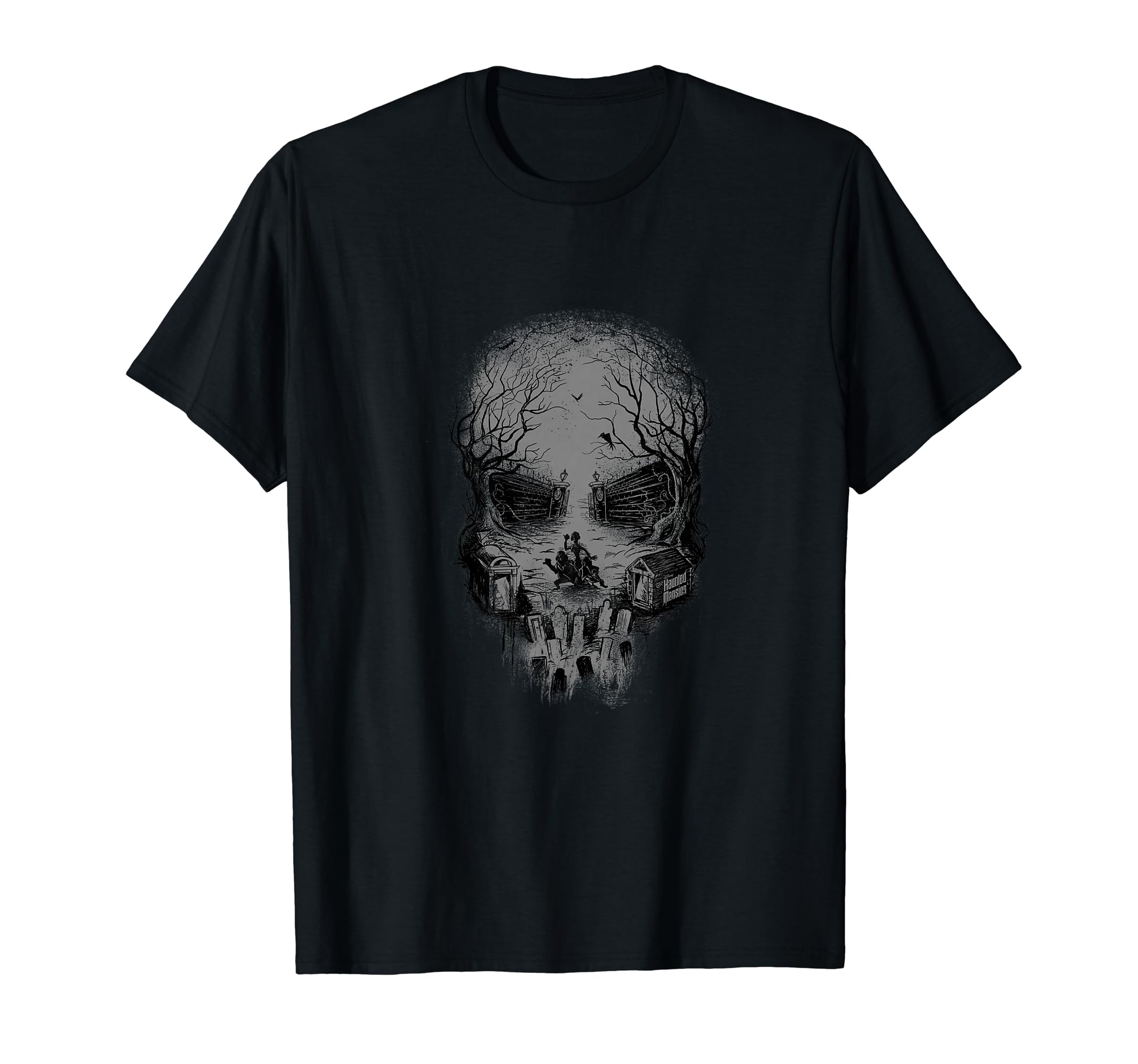 The Haunted Mansion Skull Shaped Graveyard Wide Shot T-Shirt