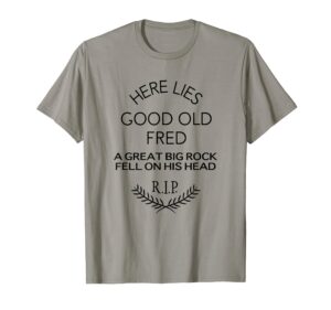 the haunted mansion here lies good old fred epitaph t-shirt