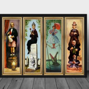 Retro Metal Tin Sign 8 X 12 Inches Haunted Mansion Stretching Room Poster Vintage Haunted Mansion Poster Stretching Room Wall Art Print Haunted Mansion Wall Art Poster Rustic Decor Funny Room Decor