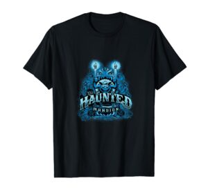 the haunted mansion candle holder gargoyle retro cemetery t-shirt