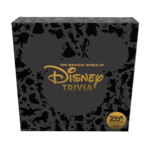 the magical world of disney trivia game, family board games for kids and adults, disney gifts, disney merchandise, disney toys, games for family game night, disney board games ages 6, 7, 8, and up