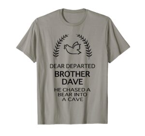 the haunted mansion dear departed brother dave epitaph t-shirt