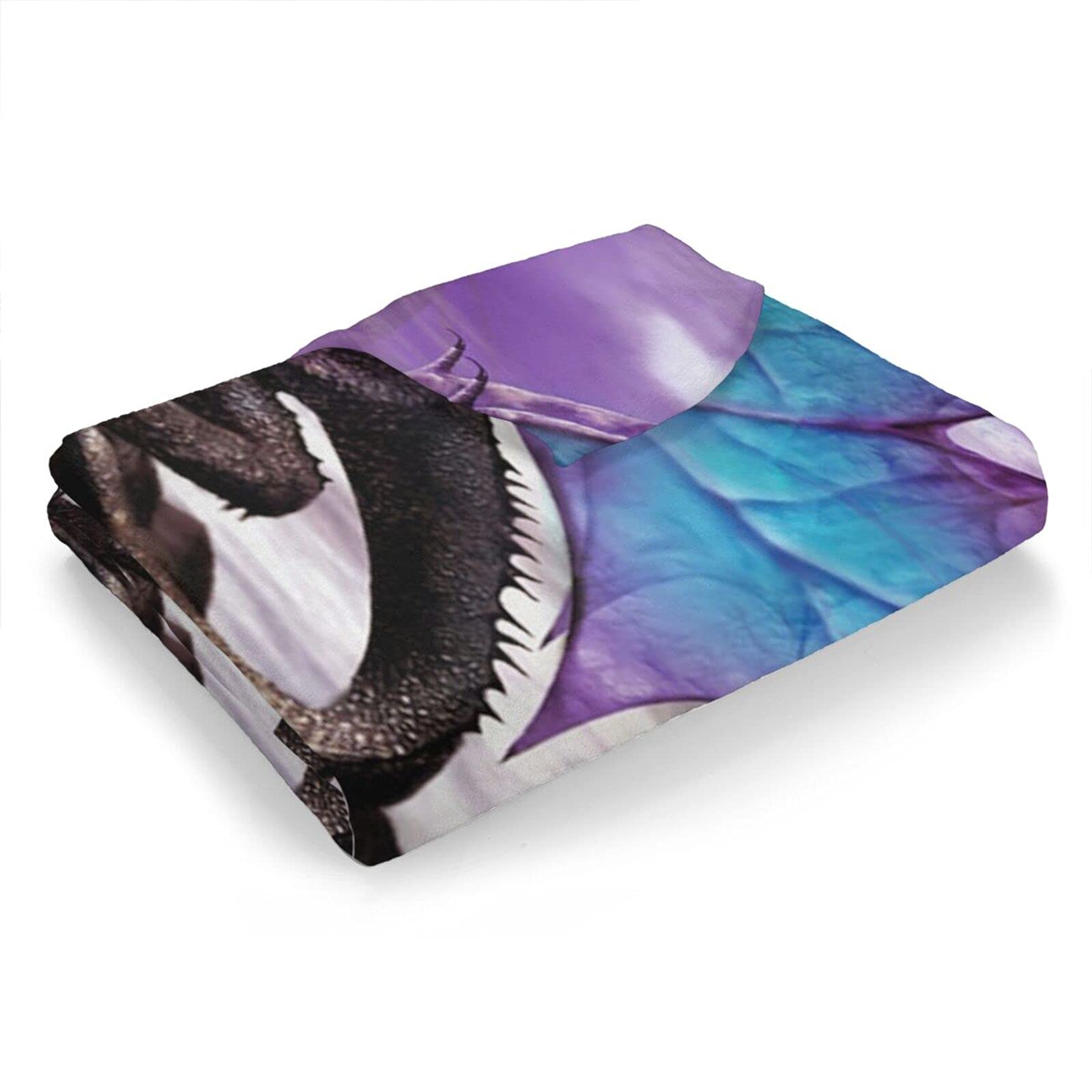 wsrgvab Dragon Fantasy Purple Hoodie Blanket Wearable Throw Blankets for Couch Blanket Hooded for Kids Teens Men Women