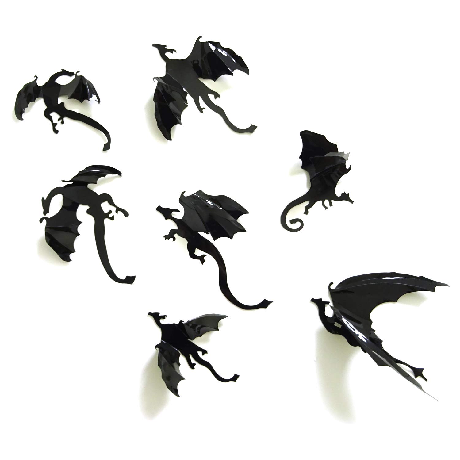 Honbay PVC 3D Dragon Decorative Wall Decals Wall Stickers for Home Wall Decoration