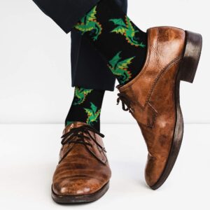 Real Sic Casual Designer Socks for Men and Women - Exotic Animal Series - Breathable and Lightwear Cotton (Dragon)