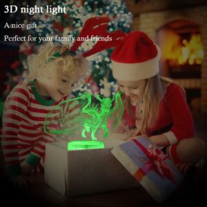 KYMELLIE Dragon Night Light Dragon LED Decor Lamp for Kid’s Room, Dragon Toys Touch with Remote control/16 Colors Timing Function, Dragon Gifts are Suitable for Boys/Girls Birthday & Xmas Holiday