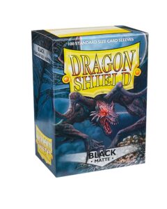 dragon shield matte black 100 protective sleeves