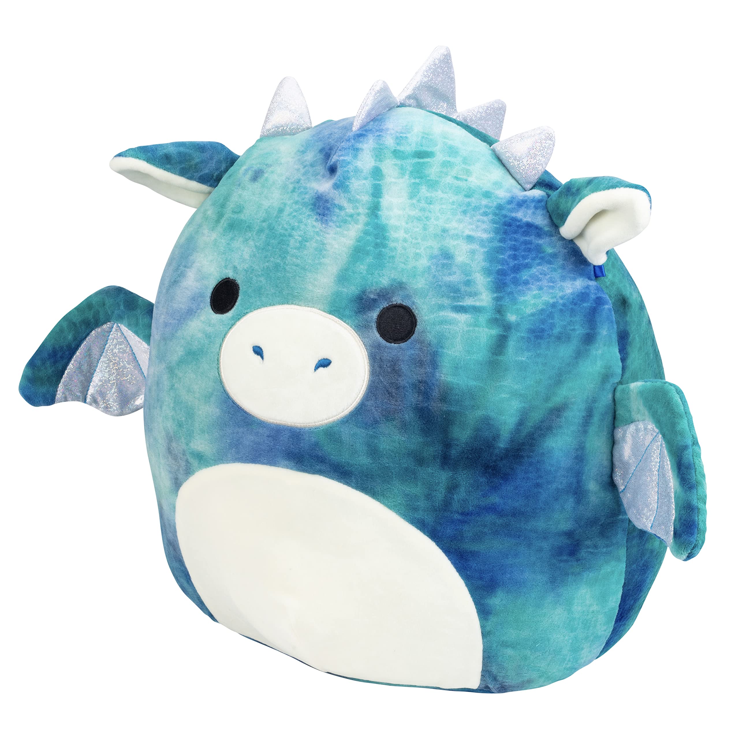 Squishmallows 14" Large Dominic The Blue Dragon - Officially Licensed Kellytoy Plush - Collectible Soft & Squishy Dragon Stuffed Animal Toy - Add to Your Squad - Gift for Kids, Girls & Boys - 14 Inch