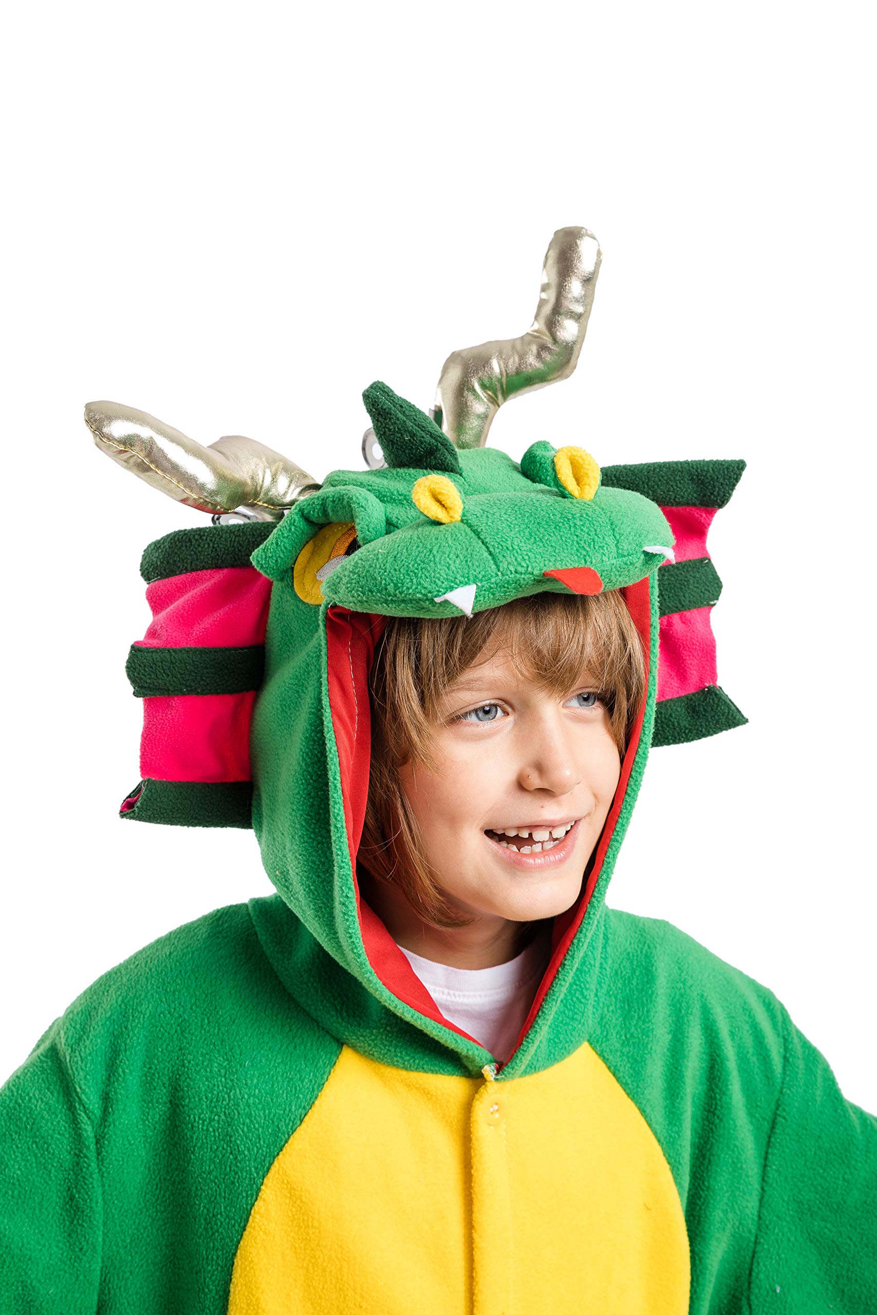 Spooktacular Creations Unisex Child Pajama Plush jumpsuit One Piece Dragon Animal Costume (8-10yr)