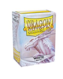 dragon shield matte white 100 protective sleeves