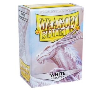 Dragon Shield Matte White 100 Protective Sleeves