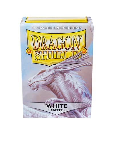 Dragon Shield Matte White 100 Protective Sleeves