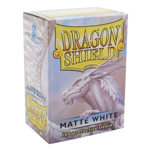 Dragon Shield Matte White 100 Protective Sleeves