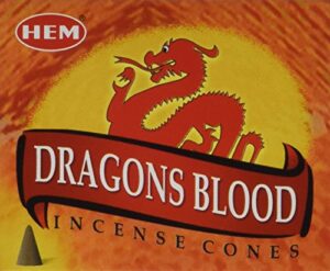 dragon's blood - case of 12 boxes, 10 cones each - hem incense from india