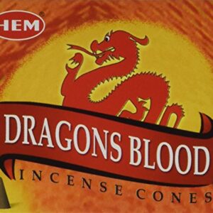 Dragon's Blood - Case of 12 Boxes, 10 Cones Each - HEM Incense From India