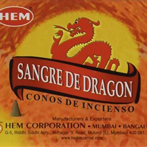 Dragon's Blood - Case of 12 Boxes, 10 Cones Each - HEM Incense From India