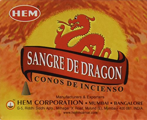 Dragon's Blood - Case of 12 Boxes, 10 Cones Each - HEM Incense From India