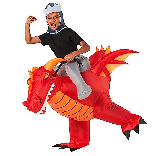 Morph Costumes - Inflatable Dragon Costumes For Kids - Red Dragon Costume for Kids - Dragon Rider Costume - Inflatable Costume for Kids