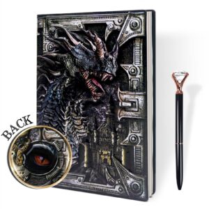 ZYWJUGE Dragon Journal Notebook, Dungeons and Dragons Gifts for Man & Women, DND Notebook Accessories, Journal for Writing, Diary Planner Travel Notebooks with Pen, A5