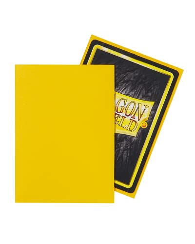 Dragon Shield Standard Size Sleeves – Matte Yellow 100CT - Card Sleeves are Smooth & Tough - Compatible with Pokemon, Yugioh, & Magic The Gathering Card Sleeves – MTG, TCG, OCG