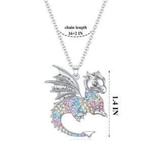 luomart Dragon Necklace Gifts for Girls,Women Dragon Necklaces Pendant Jewelry (Dragon Gifts)