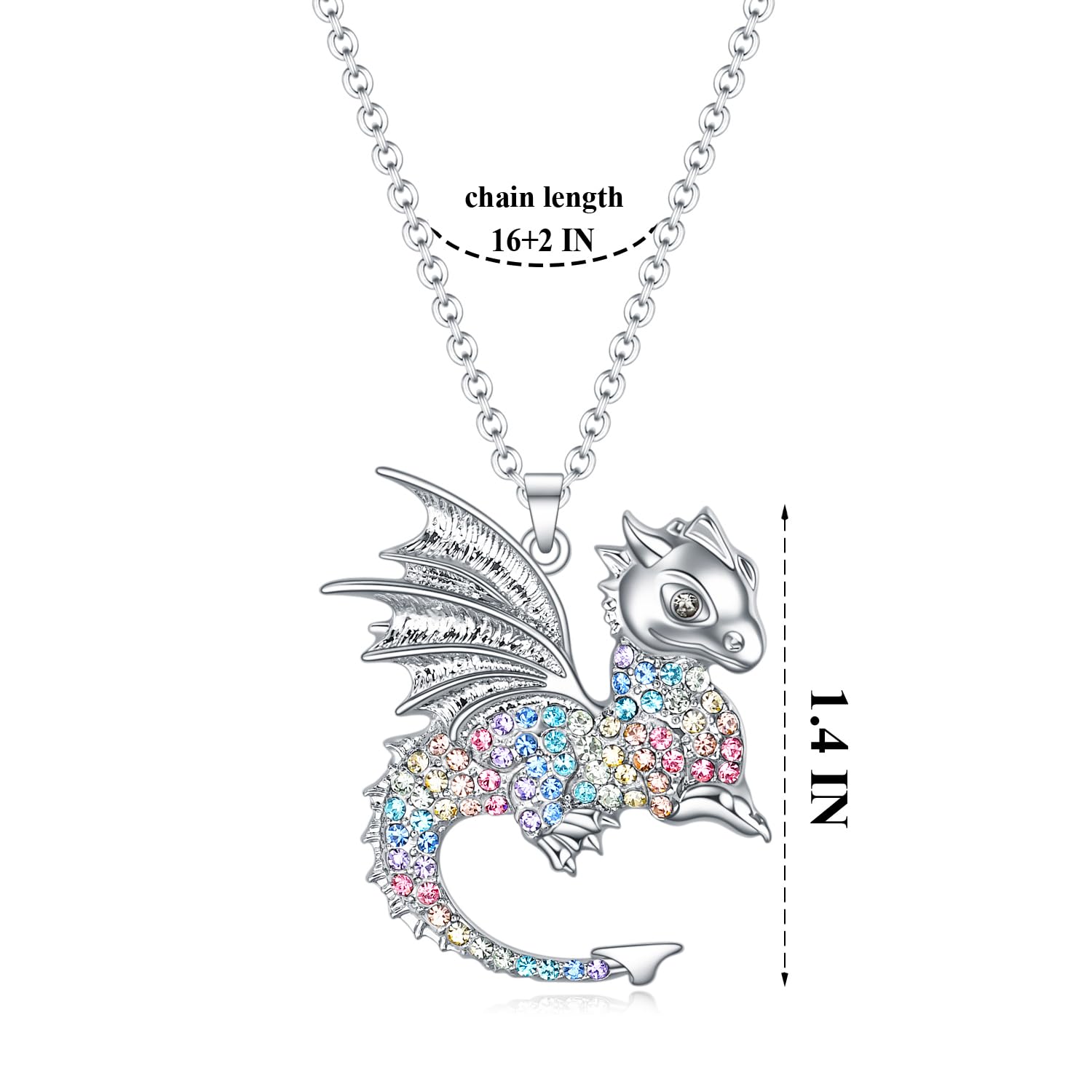 luomart Dragon Necklace Gifts for Girls,Women Dragon Necklaces Pendant Jewelry (Dragon Gifts)