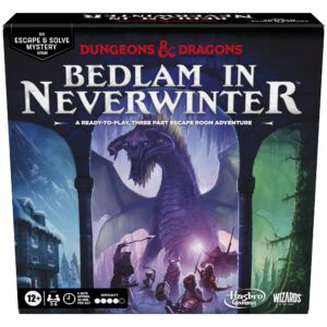 hasbro gaming dungeons & dragons: bedlam in neverwinter board game, escape room, cooperative strategy games for ages 12+, 2-6 players, 3 acts approx. 90 mins each