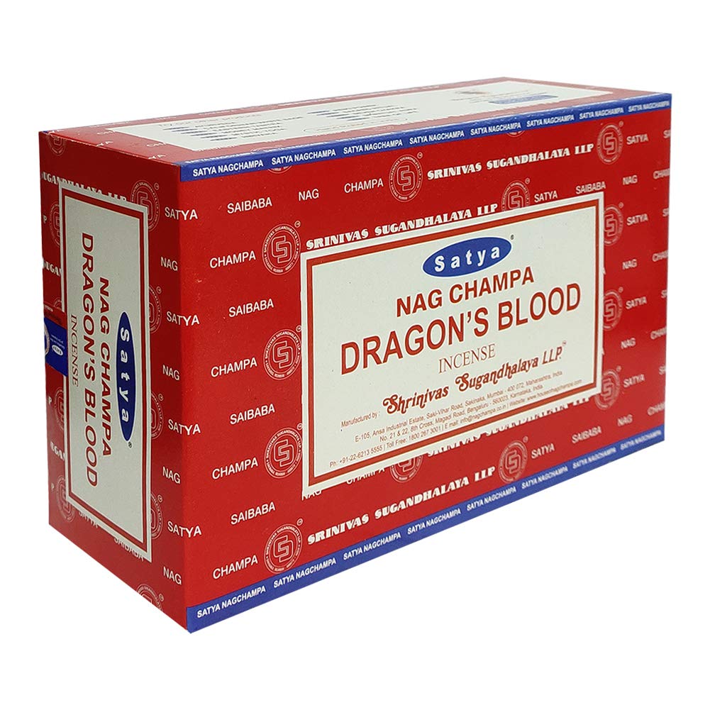 Dragon's Blood Incense Sticks and Incense Stick Holder Bundle Insence Insense Satya Incense