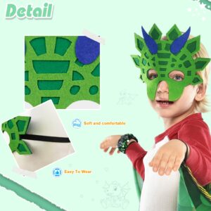 iROLEWIN Dragon-Wings-Costume for Kids and Dinosaur Mask-Girls Boys Halloween Dino Dress Up Cape Birthday Party Favors Gifts