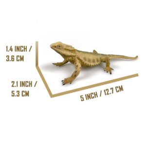 NAKIMO Bearded Dragon Animal Figurine Lizard Toy Realistic Reptile Figures for Decoration, Science Education, Prank Props (Bearded Dragon)