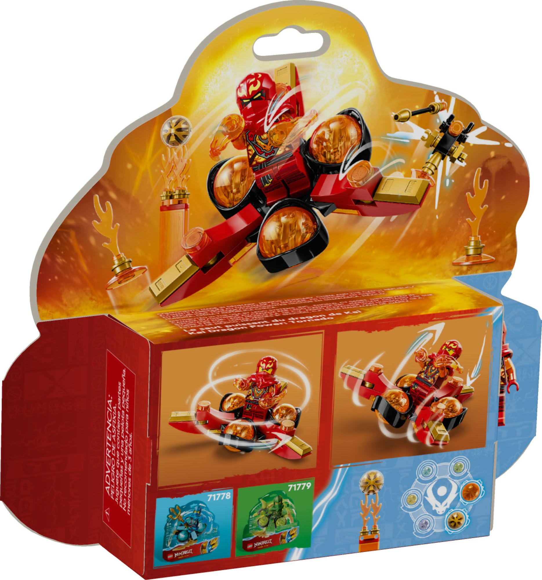 LEGO NINJAGO Kai’s Dragon Power Spinjitzu Flip 71777 Red Ninja Toy Building Set with Kai Minifigure; Gift for 6 year old Boys, Girls and Ninja Fans Who Love Buildable Action Figure Playsets