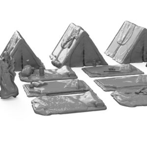 Adventure Camp Set DND Terrain 28mm for Dungeons and Dragons Terrain, D&D, Pathfinder, Warhammer 40k, RPG, Miniatures, Tabletop, D and D, Dungeons and Dragons Gifts