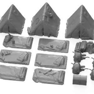 Adventure Camp Set DND Terrain 28mm for Dungeons and Dragons Terrain, D&D, Pathfinder, Warhammer 40k, RPG, Miniatures, Tabletop, D and D, Dungeons and Dragons Gifts