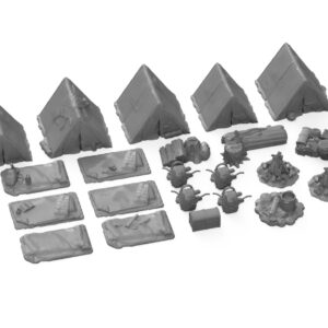 Adventure Camp Set DND Terrain 28mm for Dungeons and Dragons Terrain, D&D, Pathfinder, Warhammer 40k, RPG, Miniatures, Tabletop, D and D, Dungeons and Dragons Gifts