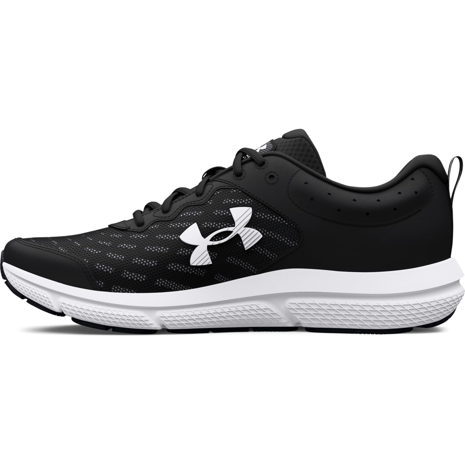 Under Armour Men's Charged Assert 10, (001) Black/Black/White, 12, US