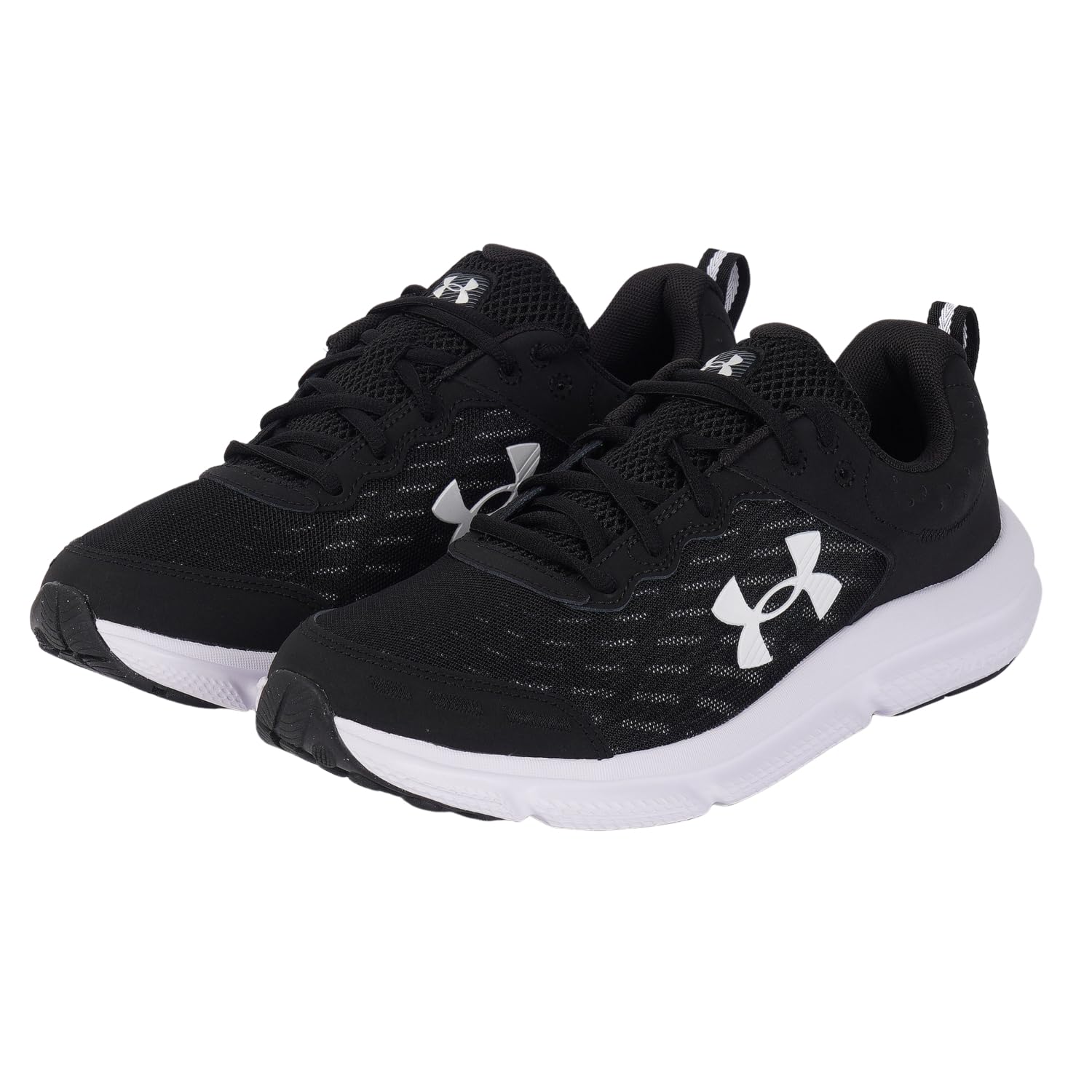 Under Armour Men's Charged Assert 10, (001) Black/Black/White, 12, US