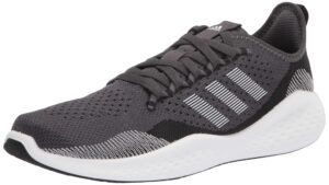 adidas men's fluidflow 2.0 running shoe, core black/ftwr white/grey six, 13