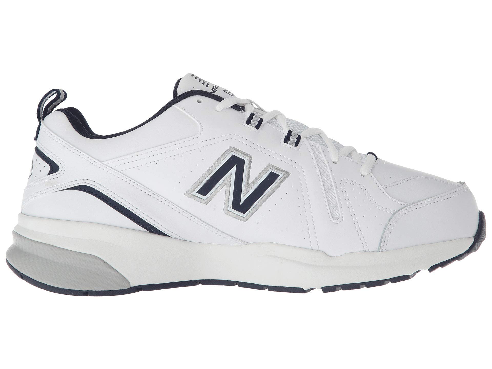 New Balance Men's 608 V5 Casual Comfort Cross Trainer, White/Navy, 11 X-Wide