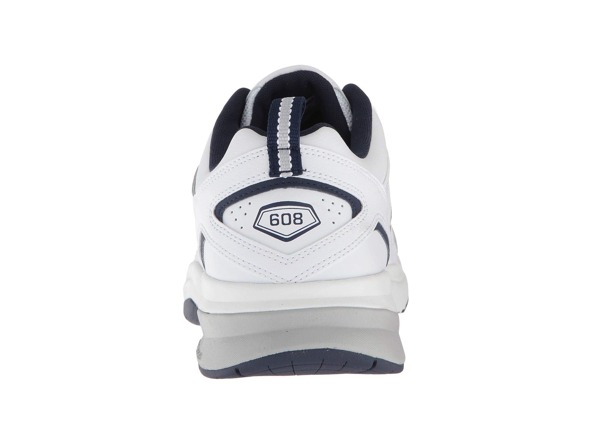 New Balance Men's 608 V5 Casual Comfort Cross Trainer, White/Navy, 11 X-Wide