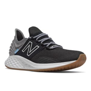 New Balance Men's Fresh Foam Roav V1 Sneaker, Black/Light Aluminum, 12