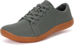whitin men's fashion barefoot knit minimalist sneakers wide width fit zero drop sole size 10.5-11 minimus casual outdoor shoes walking grey gum 44