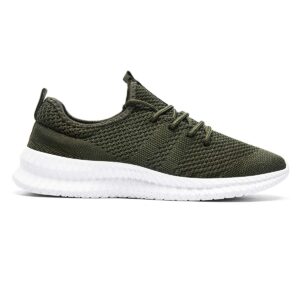 FUJEAK Men Running Shoes Men Casual Breathable Walking Shoes Sport Athletic Sneakers Gym Tennis Slip On Comfortable Lightweight Shoes A Green